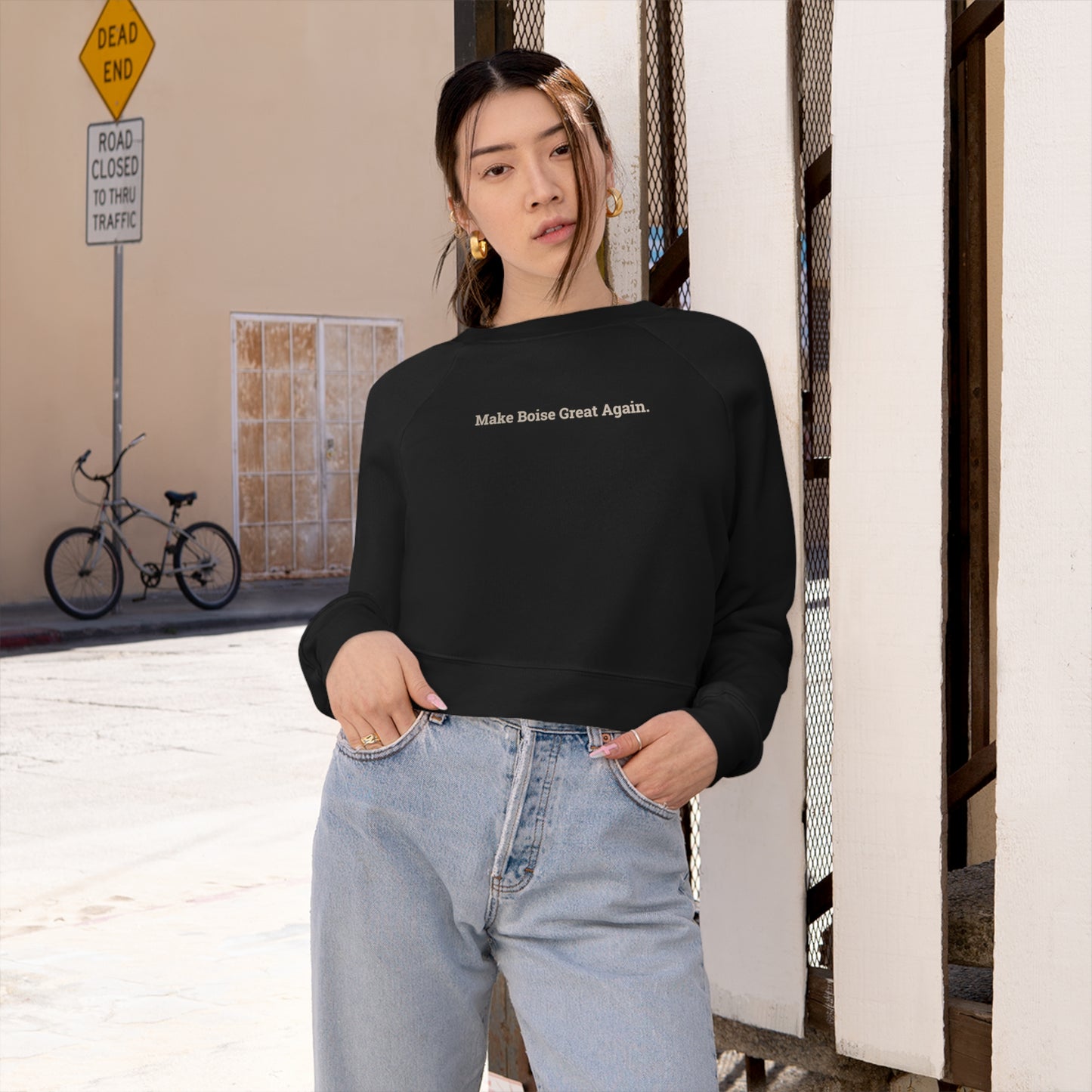 Make Boise Great Again Women's Cropped Pullover