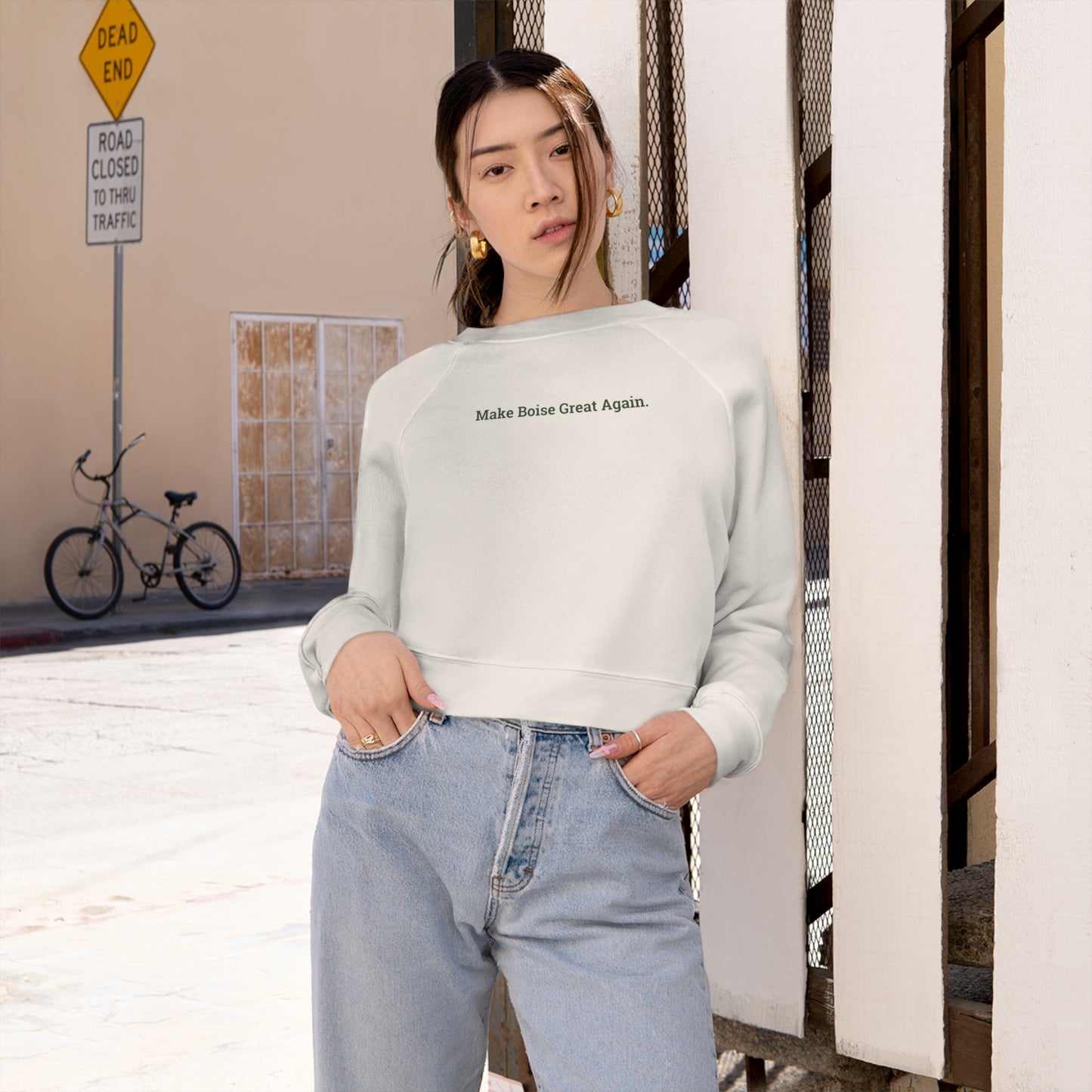 Make Boise Great Again Women's Cropped Pullover