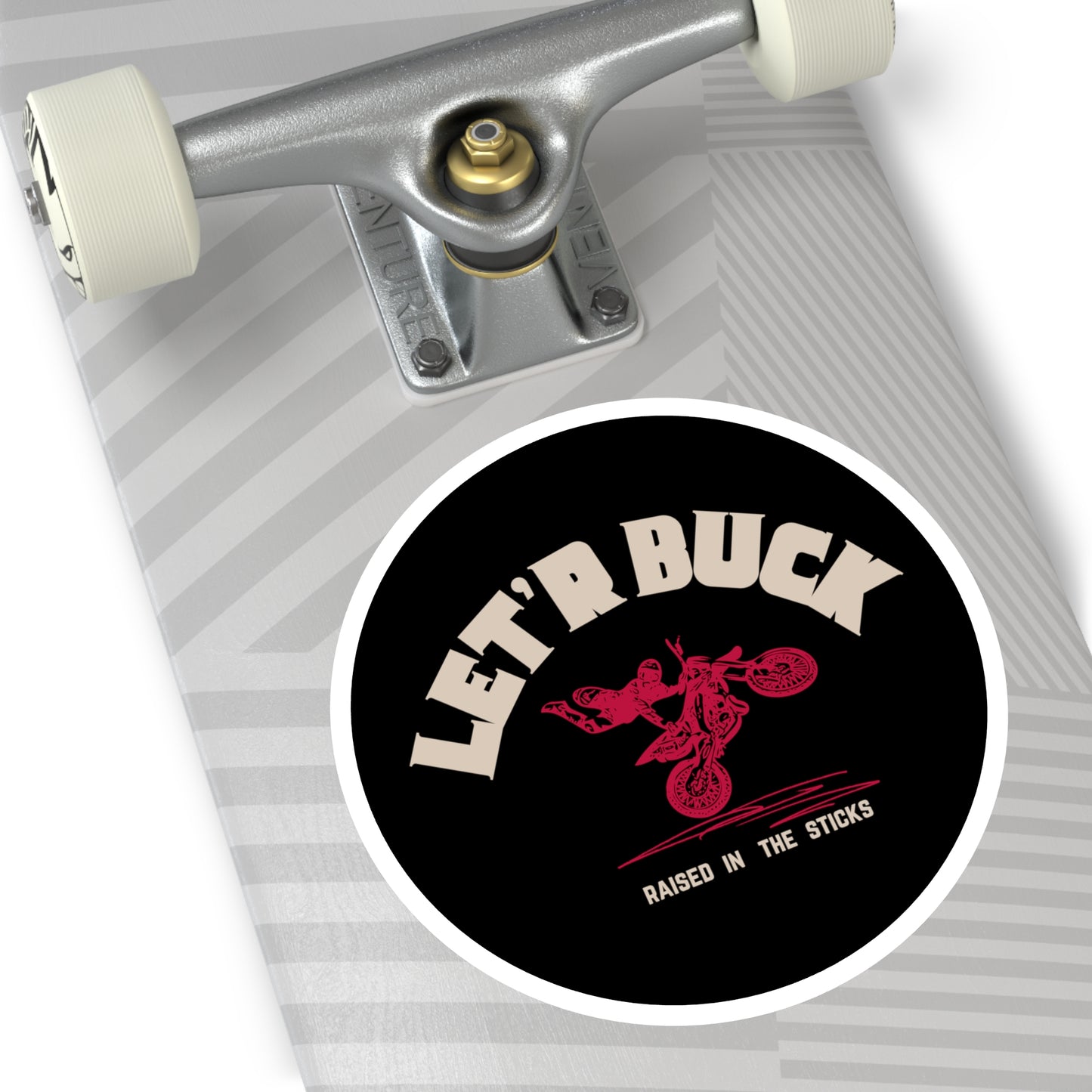 Let'r Buck Round All Weather Sticker